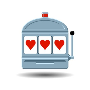 Kalp slot makinesidir simge vektör çizim