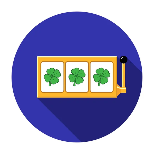 Four-leaf clover slot reels icon vector illustration — Stock Vector