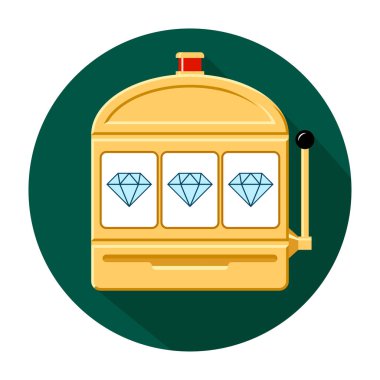 Elmas slot makinesidir simge vektör çizim