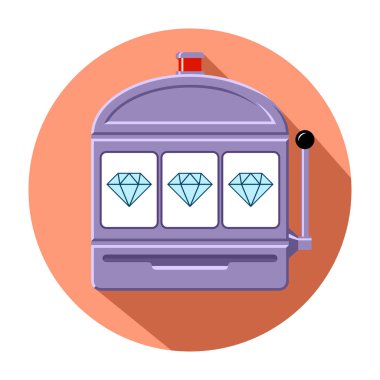 Elmas slot makinesidir simge vektör çizim