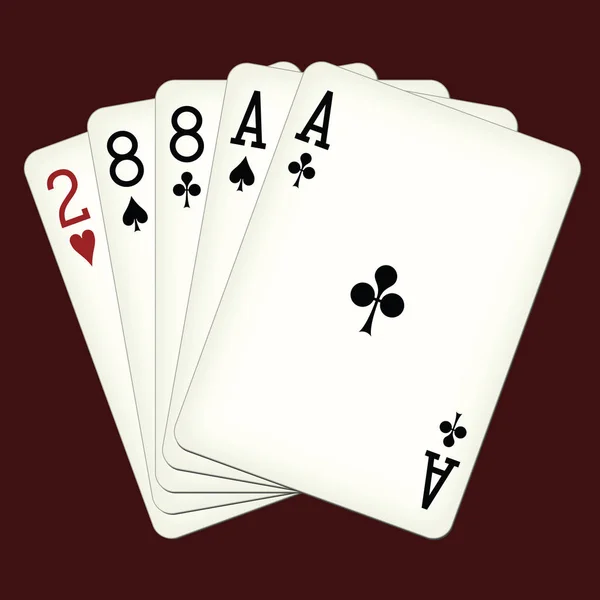 Deadman hand - Spielkarten Vektor Illustration — Stockvektor