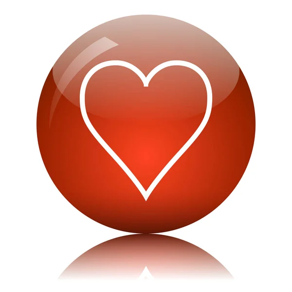 Heart glass button vector illustration — Stock Vector