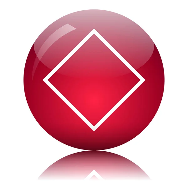 ダイヤモンド ガラス ボタン ベクトル図 — ストックベクタ