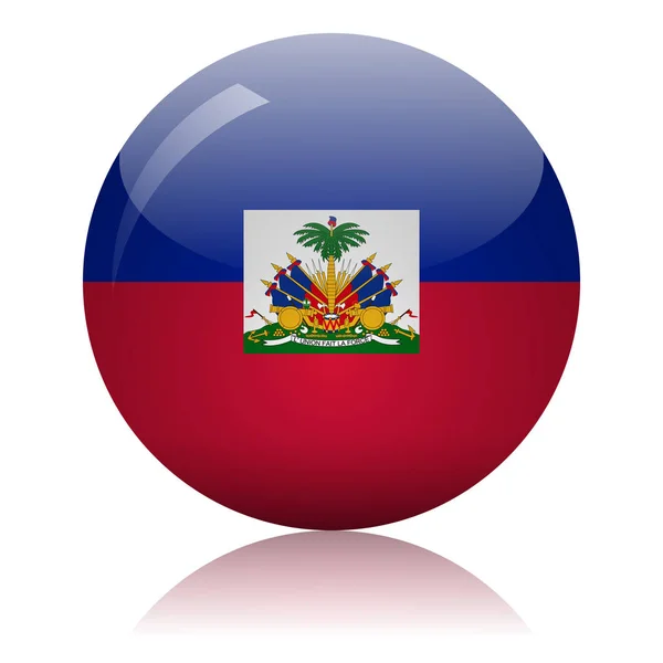 Haitisk flagga glas ikon vektor illustration — Stock vektor