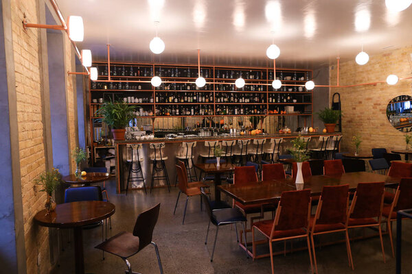 Capture design ideas trendy cafe or restaurant because bar.