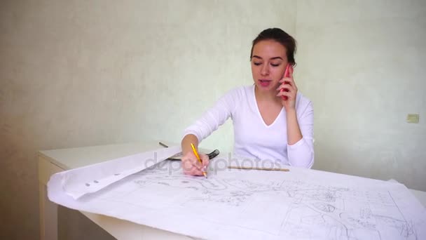 Mimar istemciden arasın ve düzeltmeleri yapın — Stok video