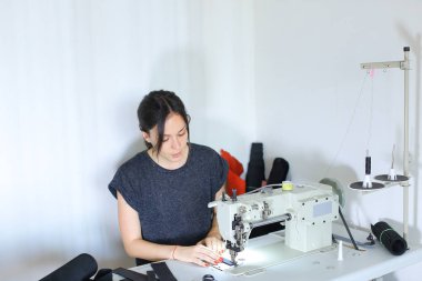 smartphone kullanarak Internet fikirler arıyor craftswoman.