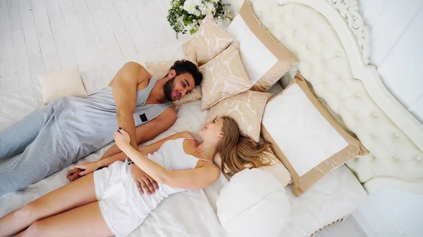 Lovers Fall Into Bed Forgetting About Everything in Bright Cozy