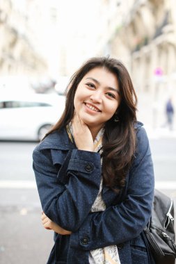 Avrupa'nın yol arka plan ayakta Asya güzel turizm.