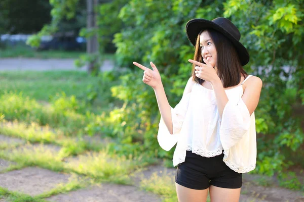 Wonderful female hat asian — Stock Photo, Image