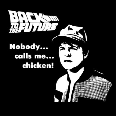 Marty Mcfly arkadan gelecek qoute üzerinde siyah beyaz vector1 için