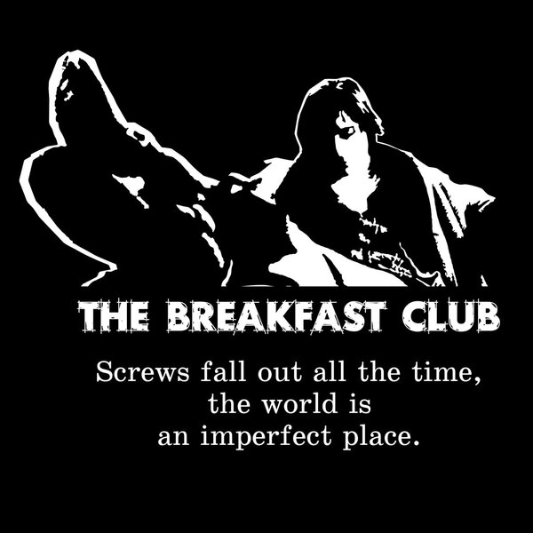 Джон Бендер из Breakfast club qoute на черно-белом векторе 1
