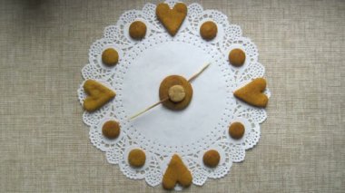 Stop motion animasyon saatinden çerezleri el yapımı