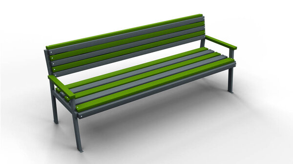 bench isolated 3d illustration render