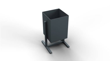 Çöp sepeti 3d çizim render