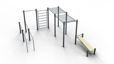 sokak spor 3 raf 3d çizim render