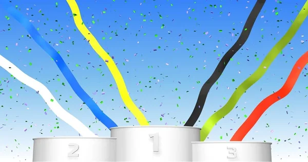 3D podyum ödül töreni 3d render illüstrasyon için spor