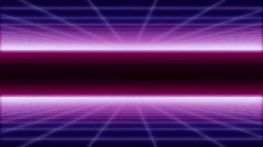 synthwave ağı ve 2 kenar yatay arkaplan 3d