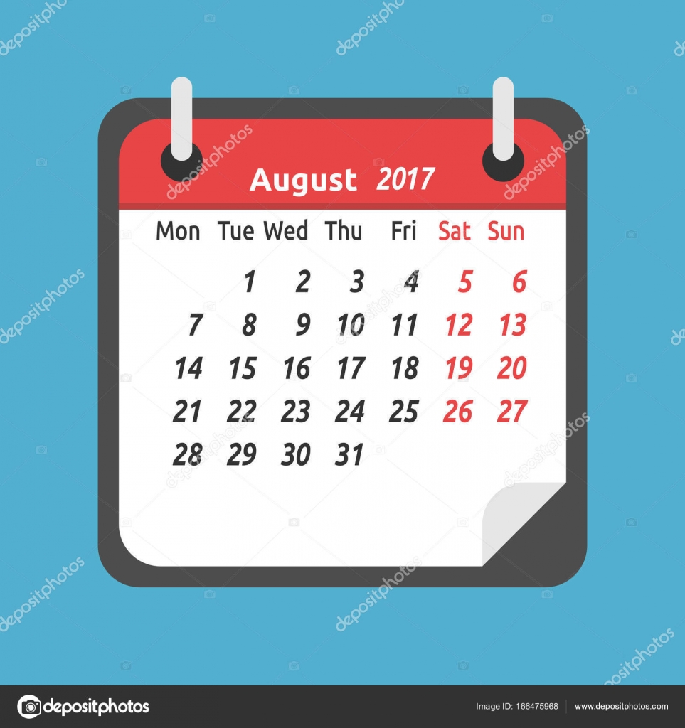 2017 年 8 月カレンダー ストックベクター C Satenikguzhanina 2017 年 8 月カレンダー ストックベクター C Satenikguzhanina