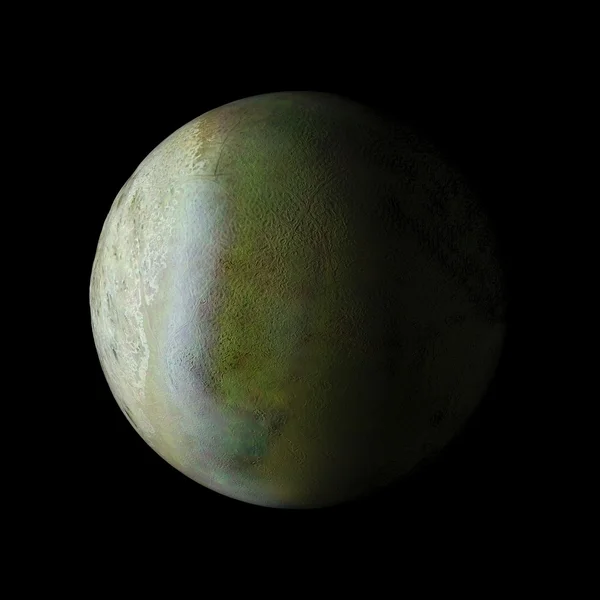 Triton pianeta del sistema solare su sfondo nero rendering 3d. Elementi di questa immagine forniti dalla NASA — Foto Stock