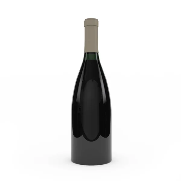 Μπουκάλι κρασί απομονωμένη 3d rendering — Φωτογραφία Αρχείου