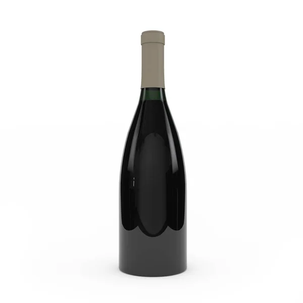 Bouteille de vin isolé rendu 3d — Photo