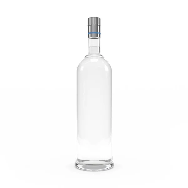 Μπουκάλι βότκα απομονωμένες 3d rendering — Φωτογραφία Αρχείου