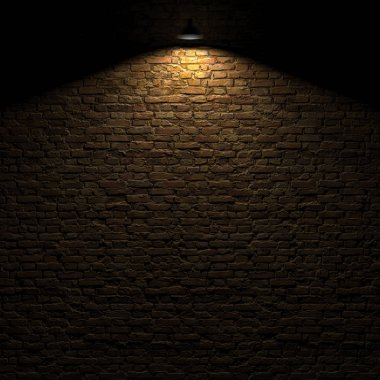 Vurgulanan taş duvar lamba 3d render edison tarafından
