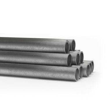 Paslanmaz çelik boru 3d render izole.