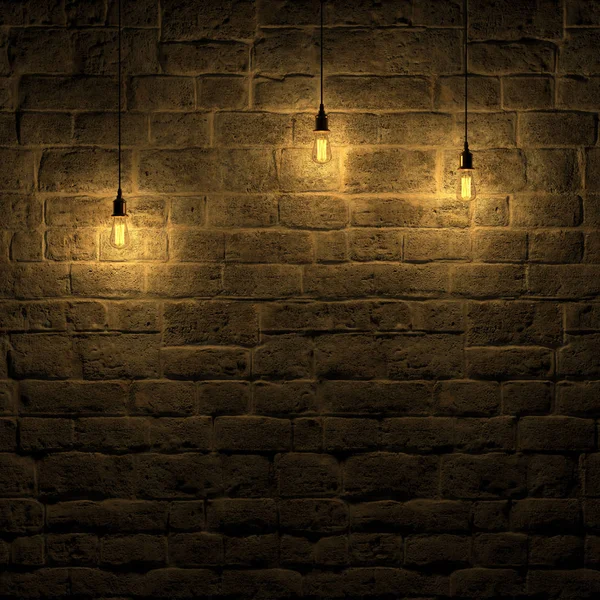 Vurgulanan taş duvar lamba 3d render edison tarafından