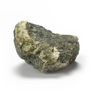 Beyaz bir arka plan üzerinde 3d render izole büyük taş