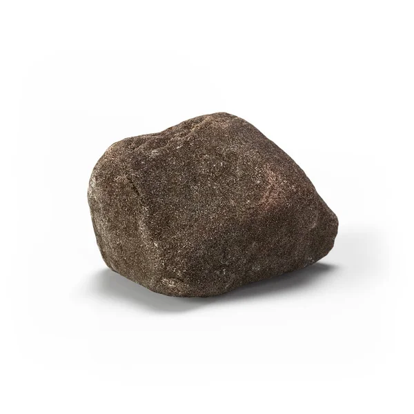 孤立的 3d 渲染的白色背景上的大石头石头 — 图库照片