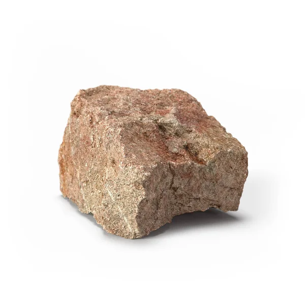 Beyaz bir arka plan üzerinde 3d render izole büyük taş