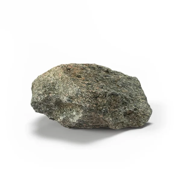 Beyaz bir arka plan üzerinde 3d render izole büyük taş