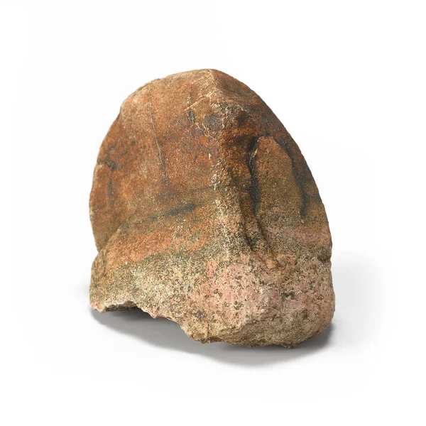 Beyaz bir arka plan üzerinde 3d render izole büyük taş