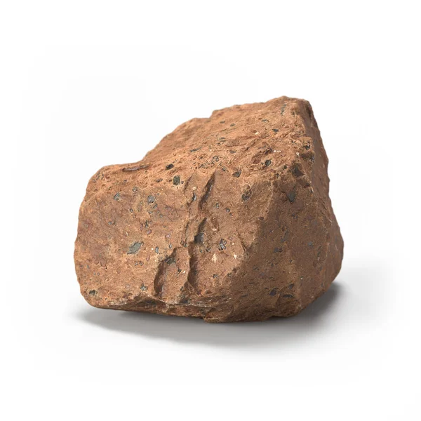 Beyaz bir arka plan üzerinde 3d render izole büyük taş