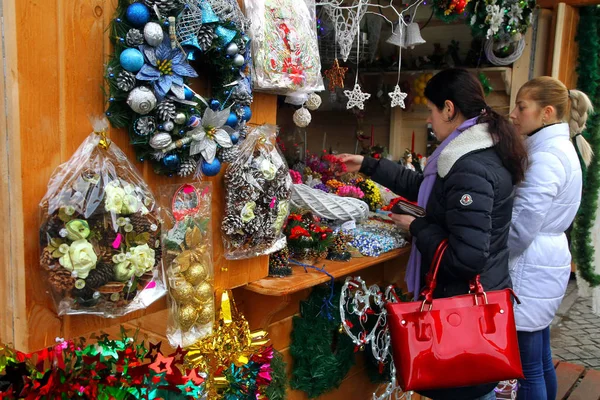 Fiera di Natale a Uzhgorod — Foto Stock