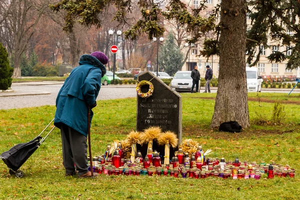 Onorare la memoria delle vittime dell'Holodomor a Uzhgorod — Foto Stock