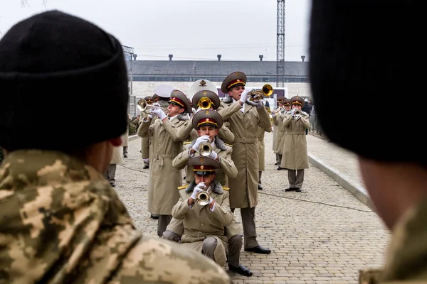 Die Soldaten der ukrainischen Streitkräfte, die an den Kämpfen teilgenommen haben — Stockfoto