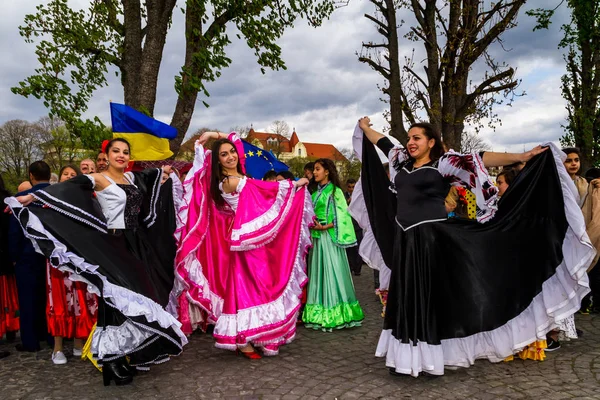 Internationale Roma-dag werd gevierd in Oezjhorod — Stockfoto