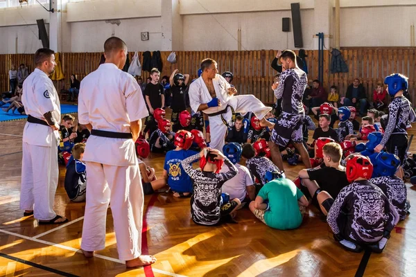 Міжнародний семінар восени з Shidokan карате в Ужгороді — стокове фото