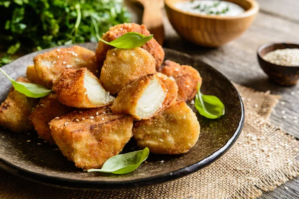 Hinojo frito con salsa de crema agria — Foto de Stock