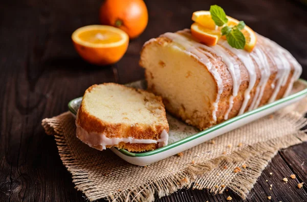 Pâine portocalie cu strat de zahăr — Fotografie, imagine de stoc