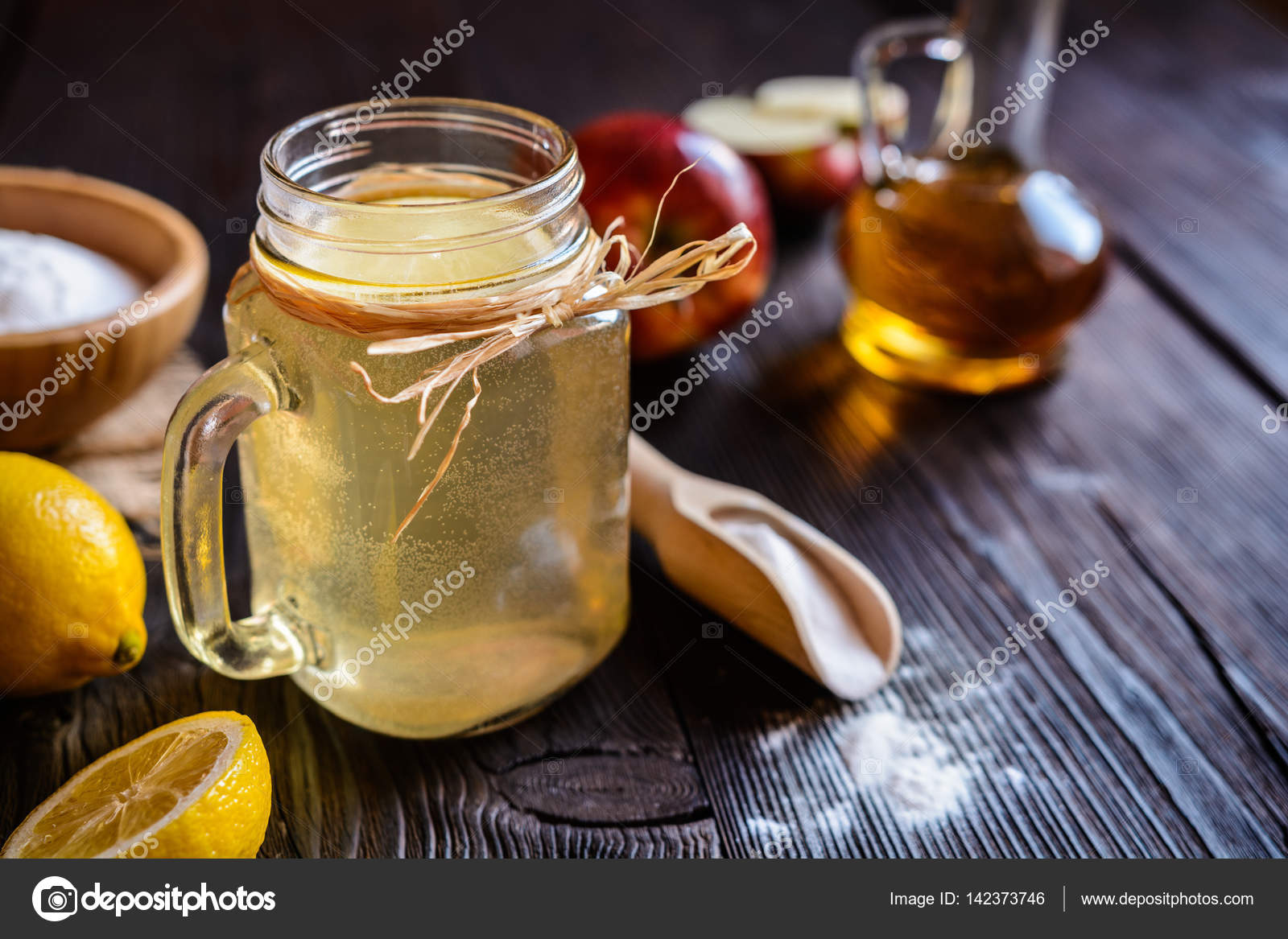 Vinagre de manzana y bicarbonato