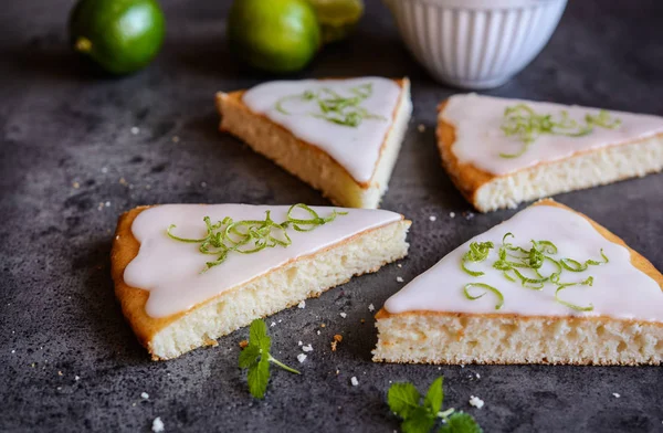 Key lime pie slices — Stock Photo, Image