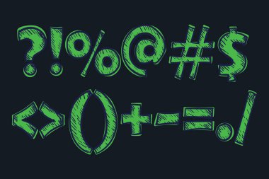 noktalama işareti kümesi.