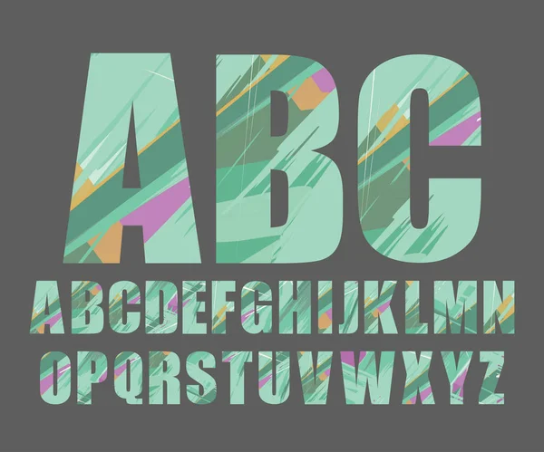 Decoratieve alfabet vector lettertype. — Stockvector