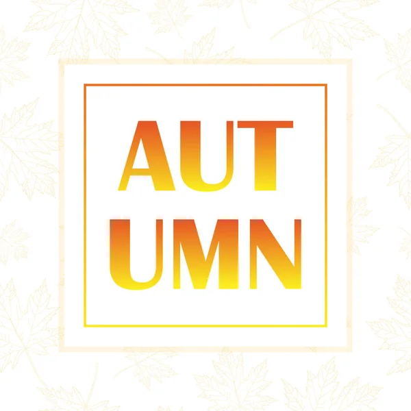 Autumn foliage, banner for your design. — Stock Vector