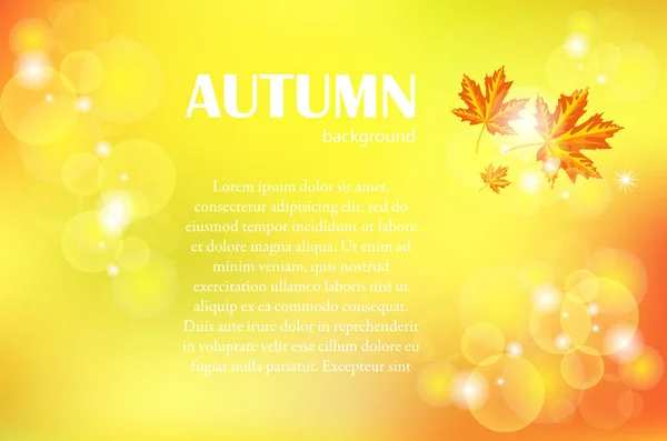 Autumn background. Vector illustration EPS10 — Stock Vector