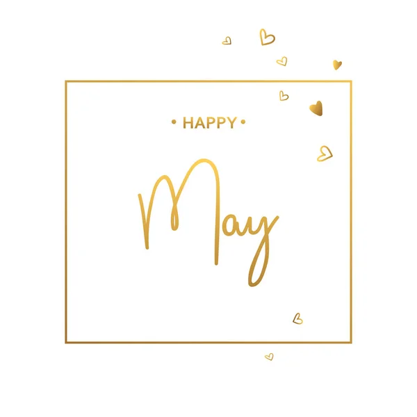 Happy May Tipografie Vector Design Pentru Felicitări Postere Ilustrație Vectorială — Vector de stoc